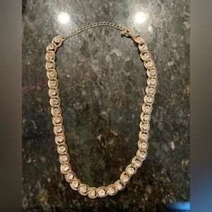 Gold necklace with diamonds